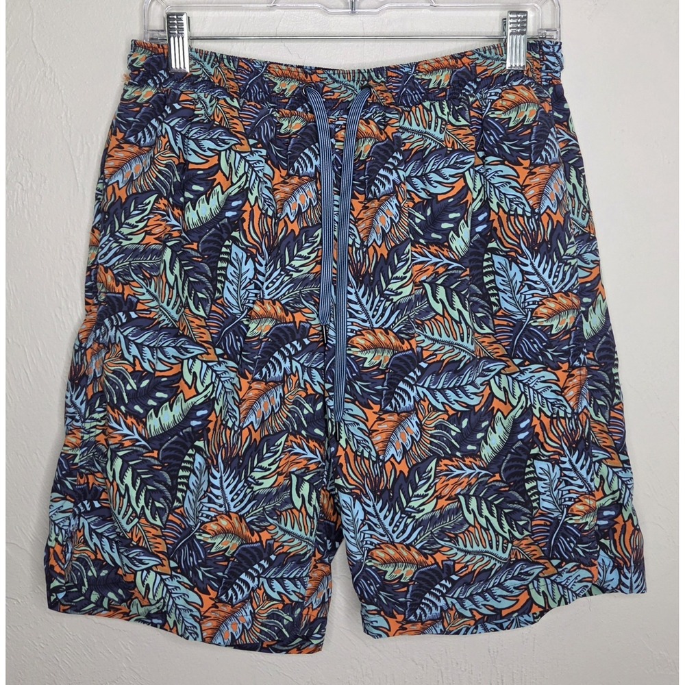 SAXX Swim Trunks Men's Size Medium Cannonball 2N1 Leaf Print 9" Inseam *READ